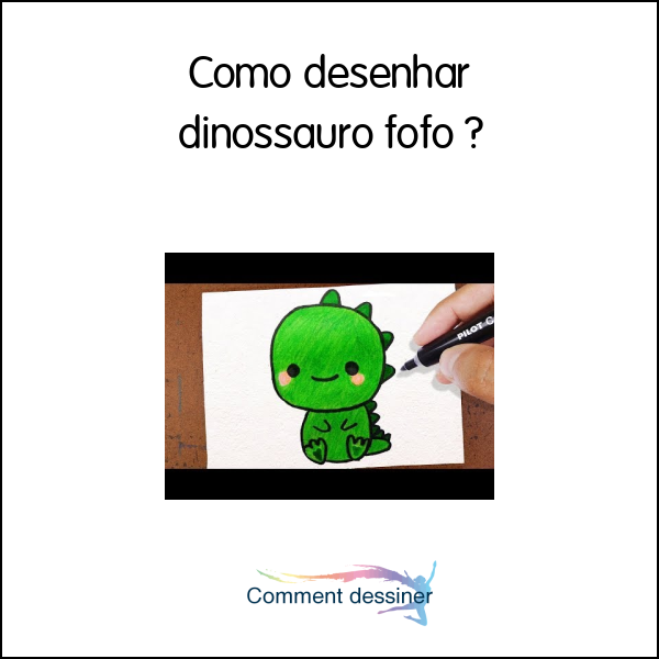 Como desenhar dinossauro fofo